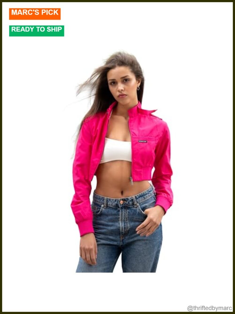 Members Only Cropped Quilted Jacket Women Lightweight Racer Style